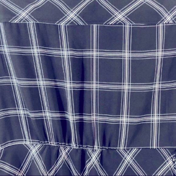 ⭐️HP⭐️ LIZ LANGE MATERNITY Black White Plaid Button-Up Womens Large - Picture 5 of 8